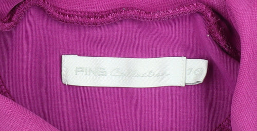 PING Women's Pink Long Sleeve Roll Neck Jersey Top Size 10