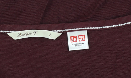 Uniqlo Women’s Brown 3/4 Sleeve Cotton Tunic Blouse L