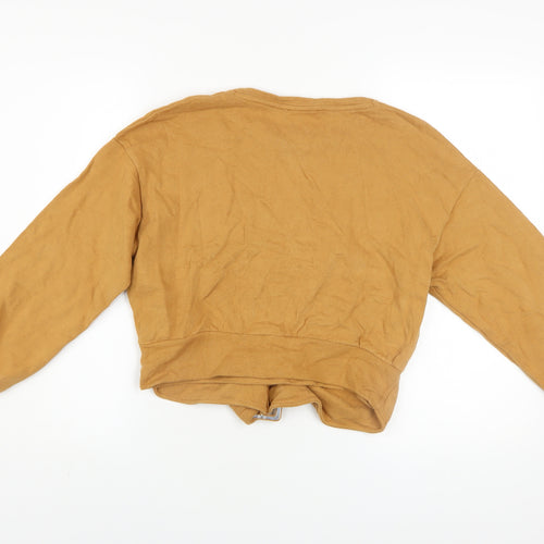 Zara Trafaluc Women Brown Belted Pullover Sweatshirt Size S