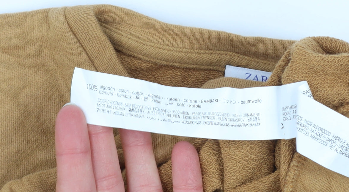 Zara Trafaluc Women Brown Belted Pullover Sweatshirt Size S