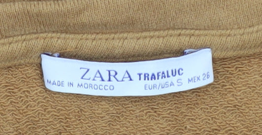 Zara Trafaluc Women Brown Belted Pullover Sweatshirt Size S