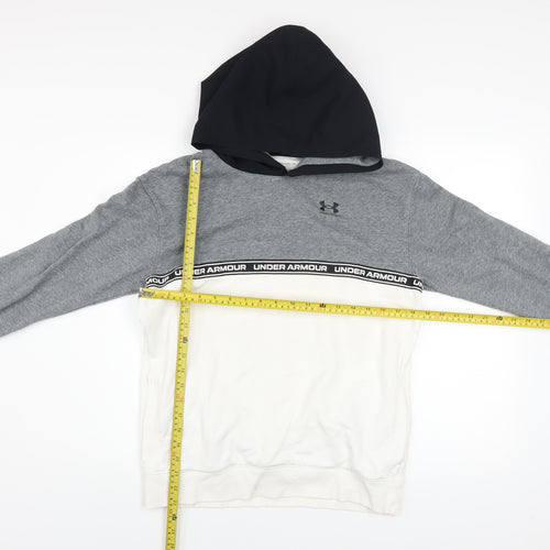 Under Armour Teens Grey Pullover Hoodie YXL Cotton Blend Sportswear