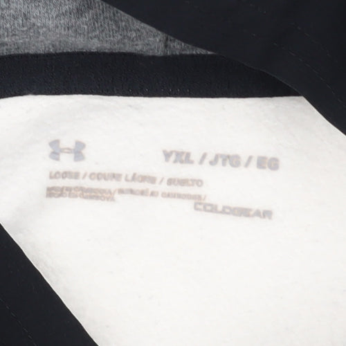 Under Armour Teens Grey Pullover Hoodie YXL Cotton Blend Sportswear