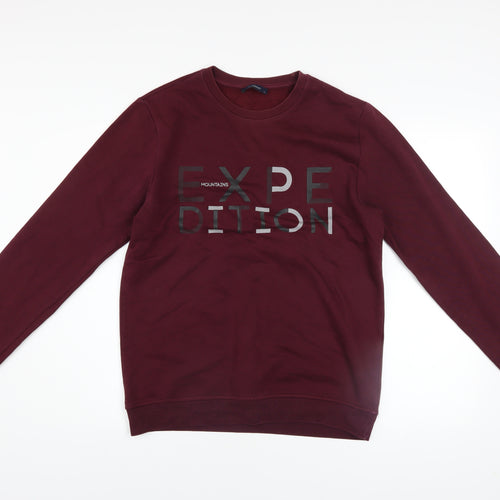 LC Waikiki Men's Burgundy Expedition Graphic Sweatshirt S