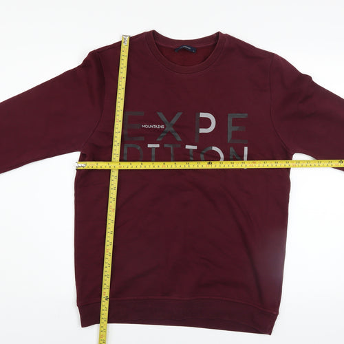 LC Waikiki Men's Burgundy Expedition Graphic Sweatshirt S