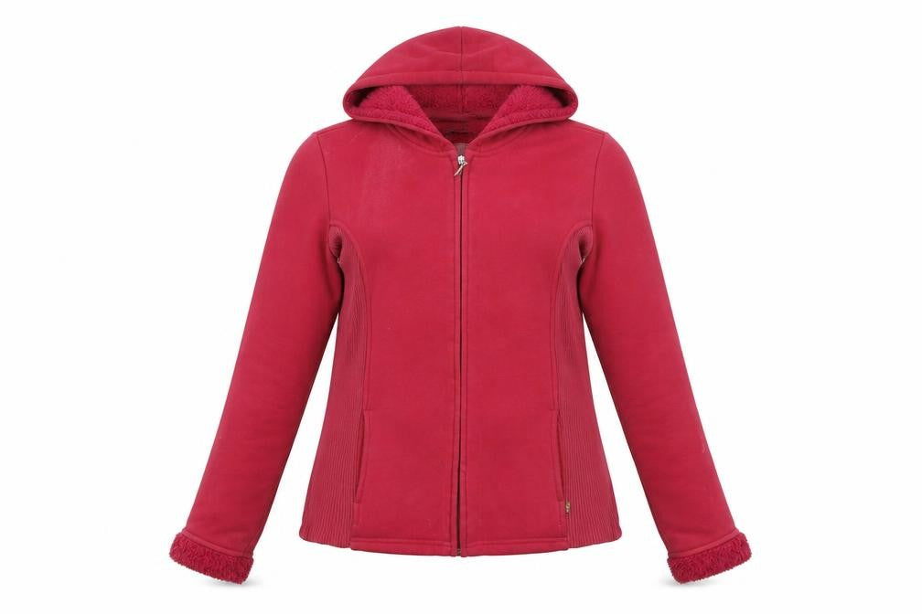 Marks and Spencer Per Una Women Red Full Zip Hooded Sweatshirt M