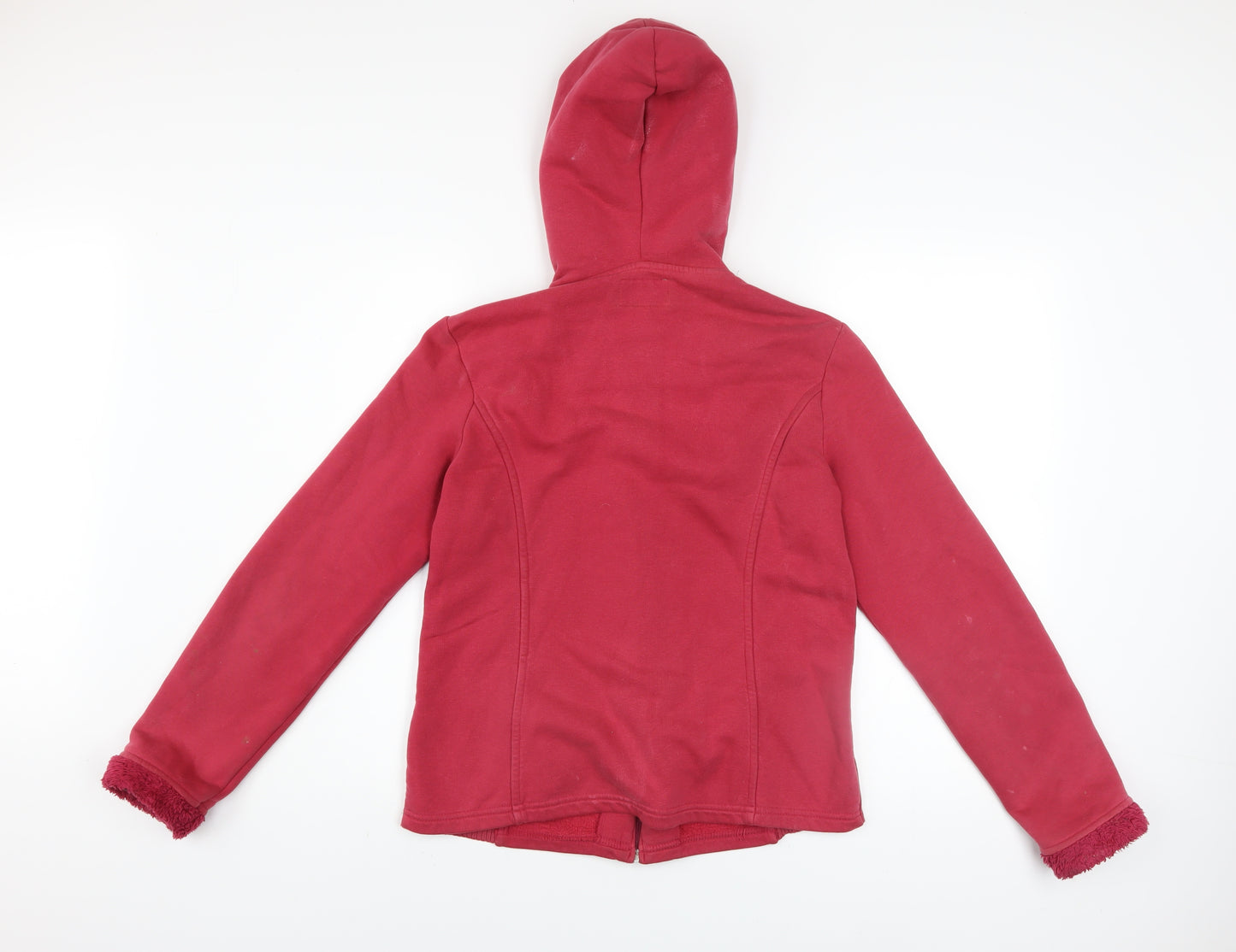 Marks and Spencer Per Una Women Red Full Zip Hooded Sweatshirt M