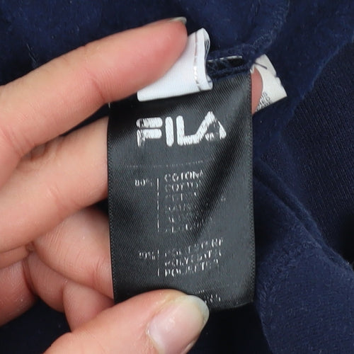 Fila Men's Blue Full Zip Hoodie L Sports Fleece Sweatshirt