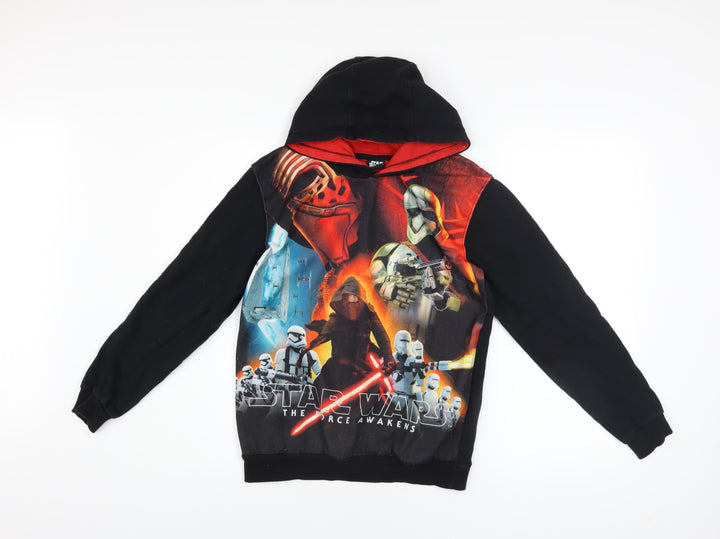 George Boys Star Wars Black Pullover Hoodie 13-14 Years Graphic Fleece