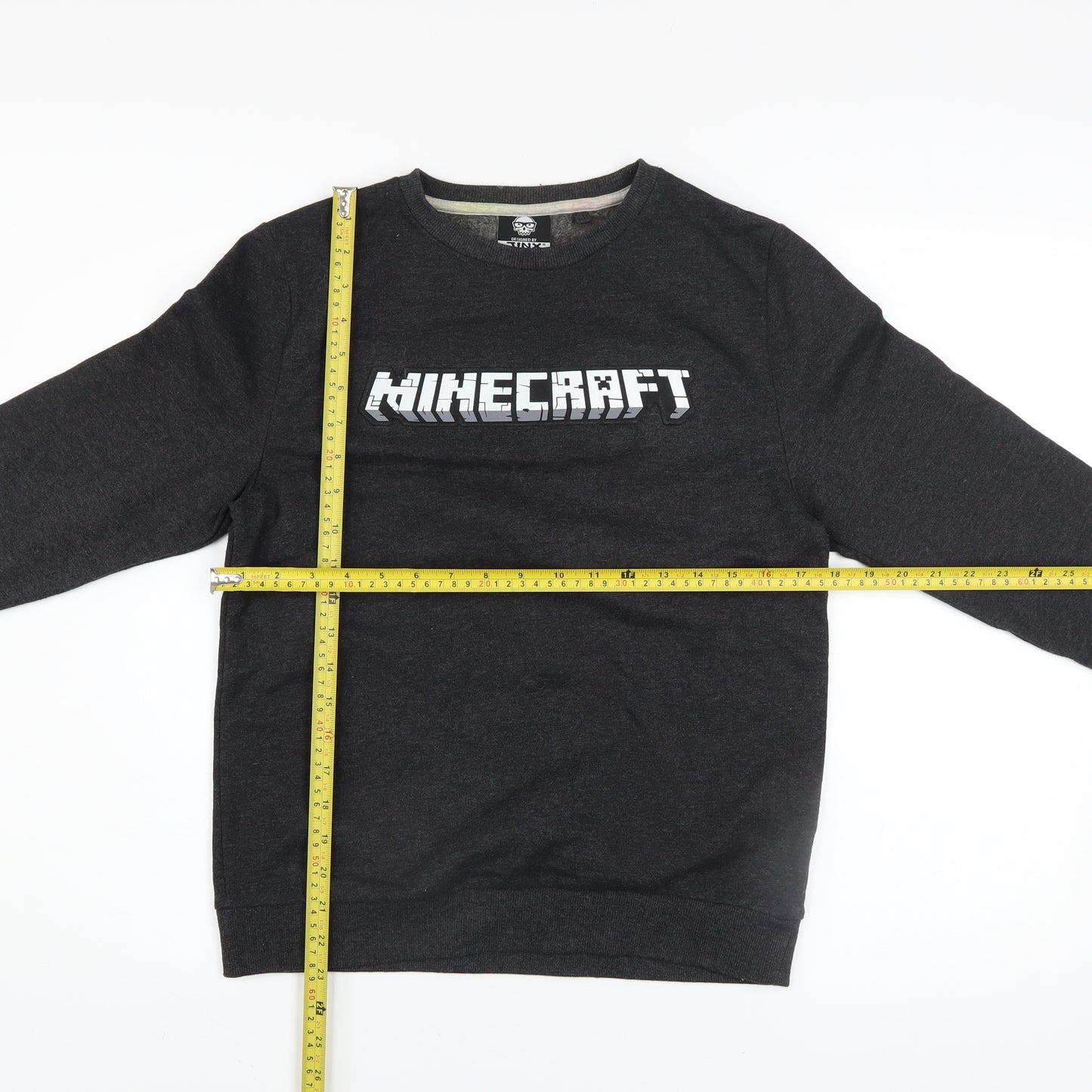 Next Boys Black Minecraft Pullover Sweatshirt 13 Years Regular Fit