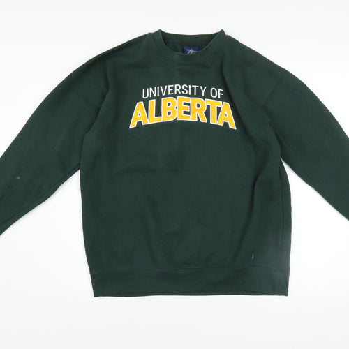 JPT Men’s Green University of Alberta Fleece Pullover Sweatshirt Size M