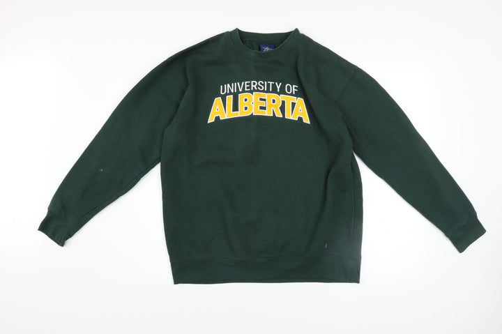JPT Men’s Green University of Alberta Fleece Pullover Sweatshirt Size M