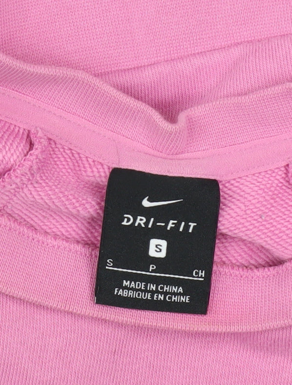 Nike Women Pink Dri-FIT Pullover Sweatshirt Small Cotton Blend