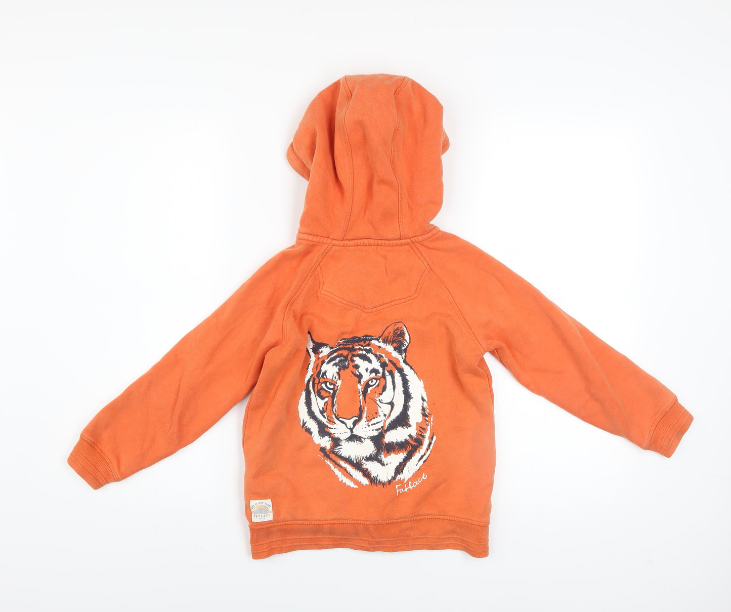FatFace Boys Orange Tiger Full Zip Hooded Sweatshirt 7-8 Years