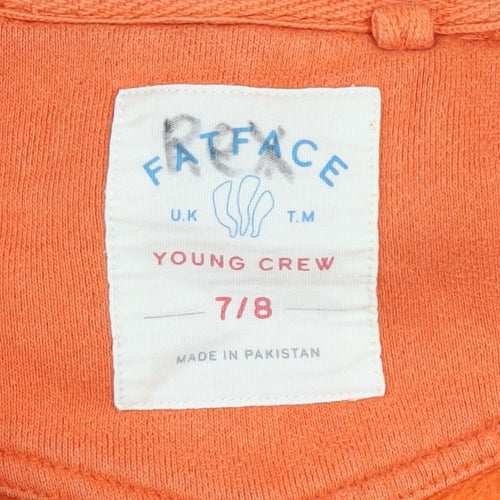 FatFace Boys Orange Tiger Full Zip Hooded Sweatshirt 7-8 Years