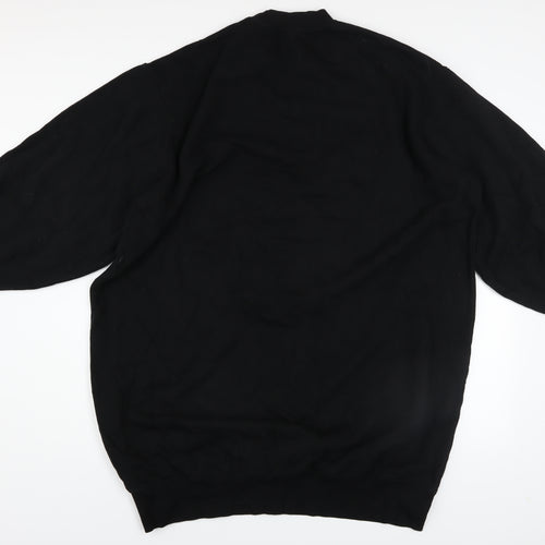 H&M Divided Women Black XL Pullover Sweatshirt Cotton Blend