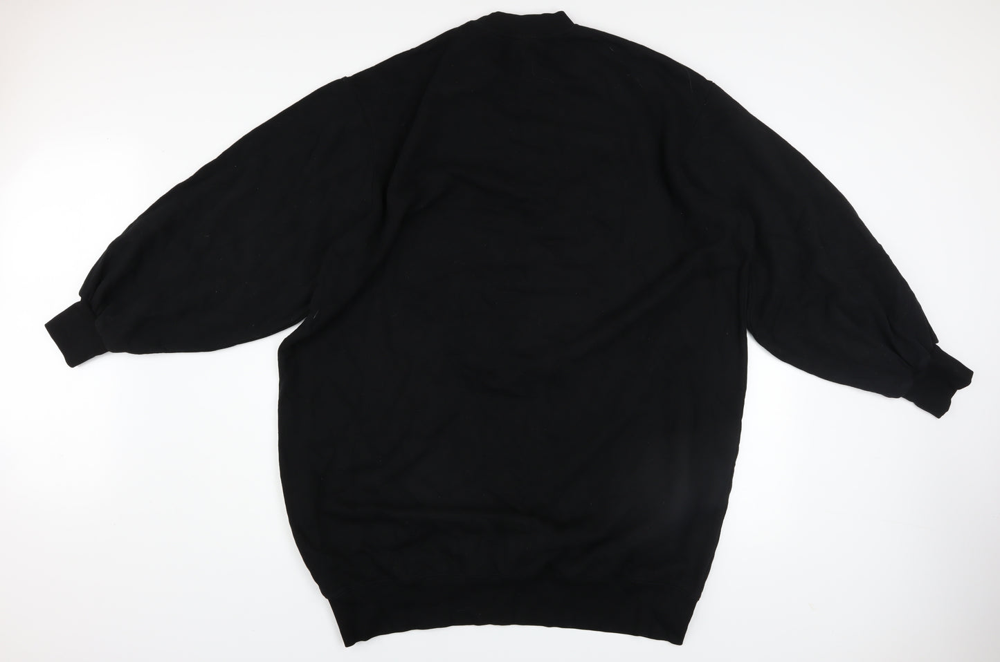 H&M Divided Women Black XL Pullover Sweatshirt Cotton Blend