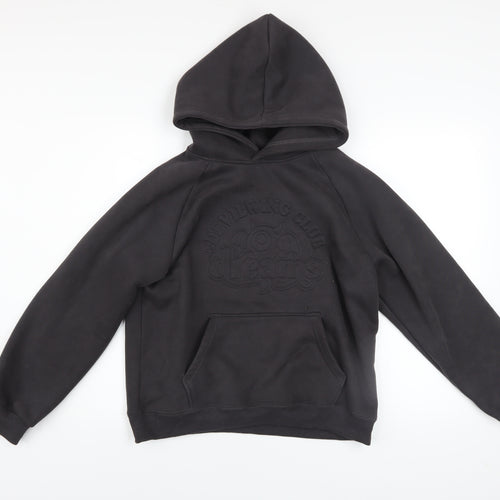 Devil Wing Boys Black Pullover Hoodie Size 12-13 Years Fleece Cotton Blend