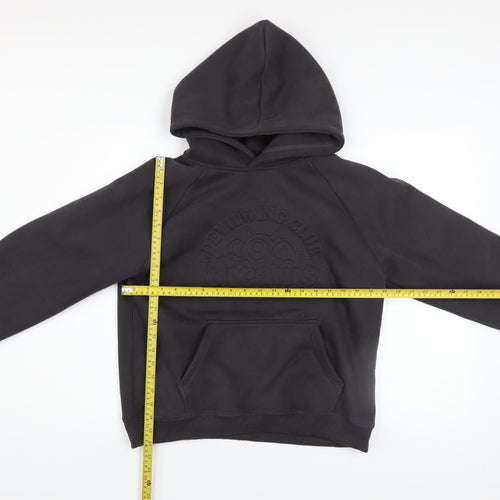 Devil Wing Boys Black Pullover Hoodie Size 12-13 Years Fleece Cotton Blend