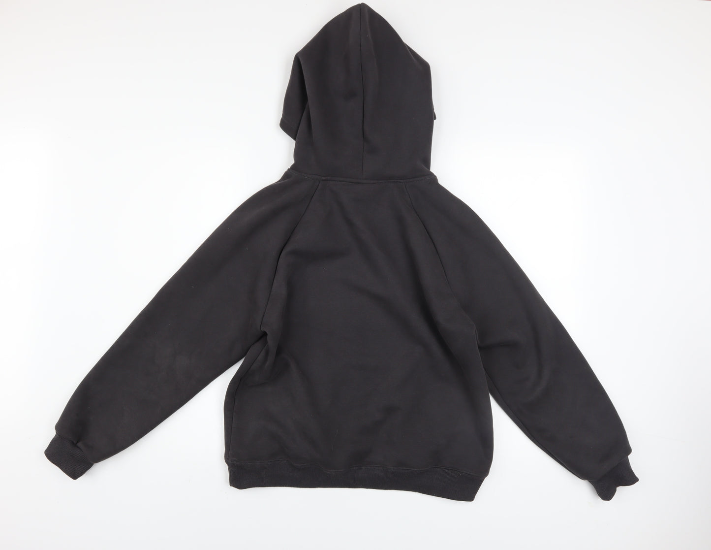 Devil Wing Boys Black Pullover Hoodie Size 12-13 Years Fleece Cotton Blend