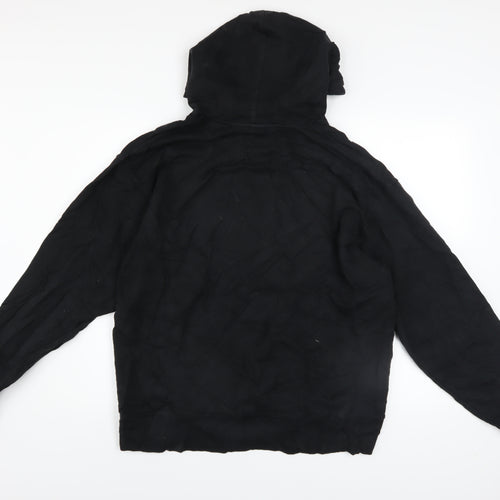 Champion Men's Black Pullover Hoodie Size L Sports Logo Fleece