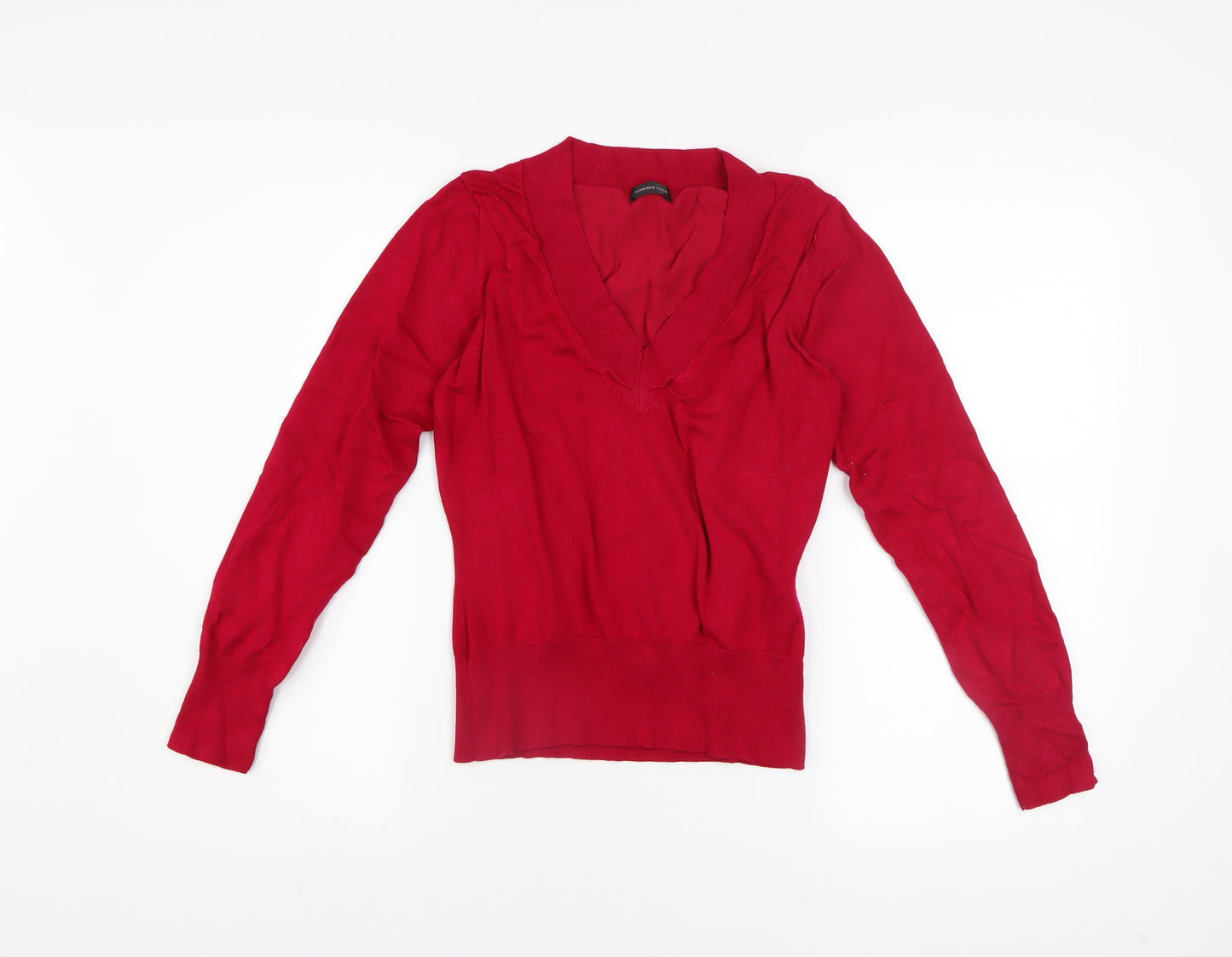 Florence & Fred Women's Red V-Neck Knit Pullover Jumper Size 14