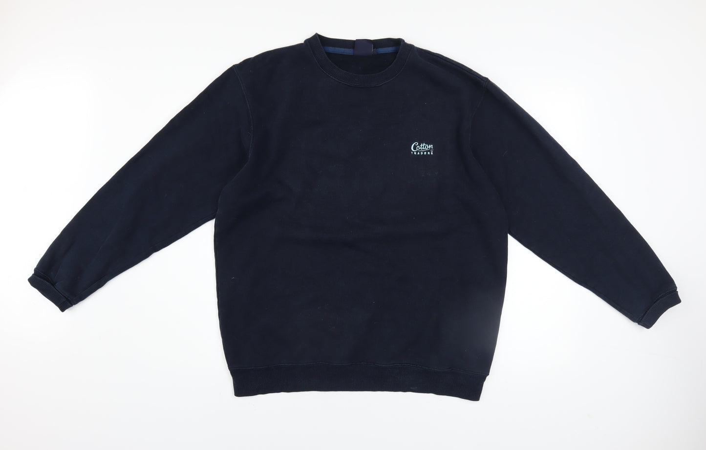 Cotton Traders Men's Blue Crew Neck Pullover Sweatshirt M