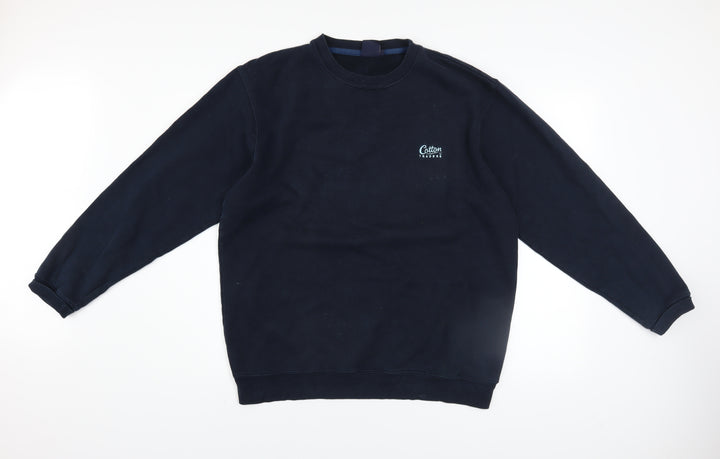 Cotton Traders Men's Blue Crew Neck Pullover Sweatshirt M