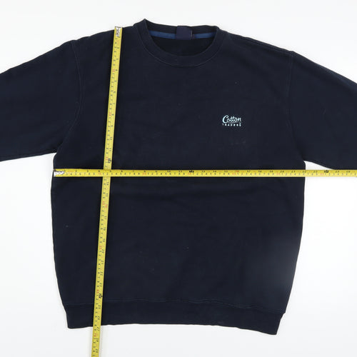 Cotton Traders Men's Blue Crew Neck Pullover Sweatshirt M