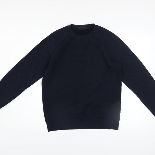 Armani Jeans Men's Blue Small Pullover Sweatshirt Regular Fit
