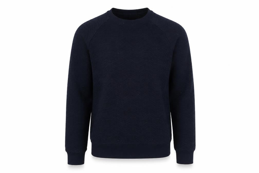 Front view of Armani Jeans Men's Blue Small Pullover Sweatshirt Regular Fit
