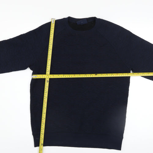 Armani Jeans Men's Blue Small Pullover Sweatshirt Regular Fit