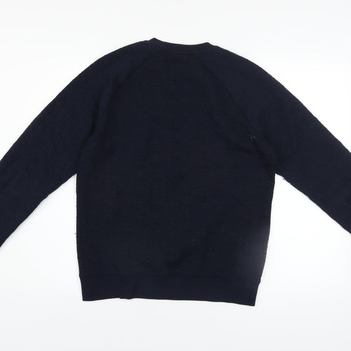 Armani Jeans Men's Blue Small Pullover Sweatshirt Regular Fit
