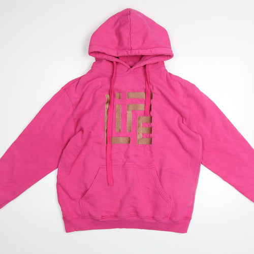 Acti Life Women's Pink Pullover Hoodie Large Cotton Blend
