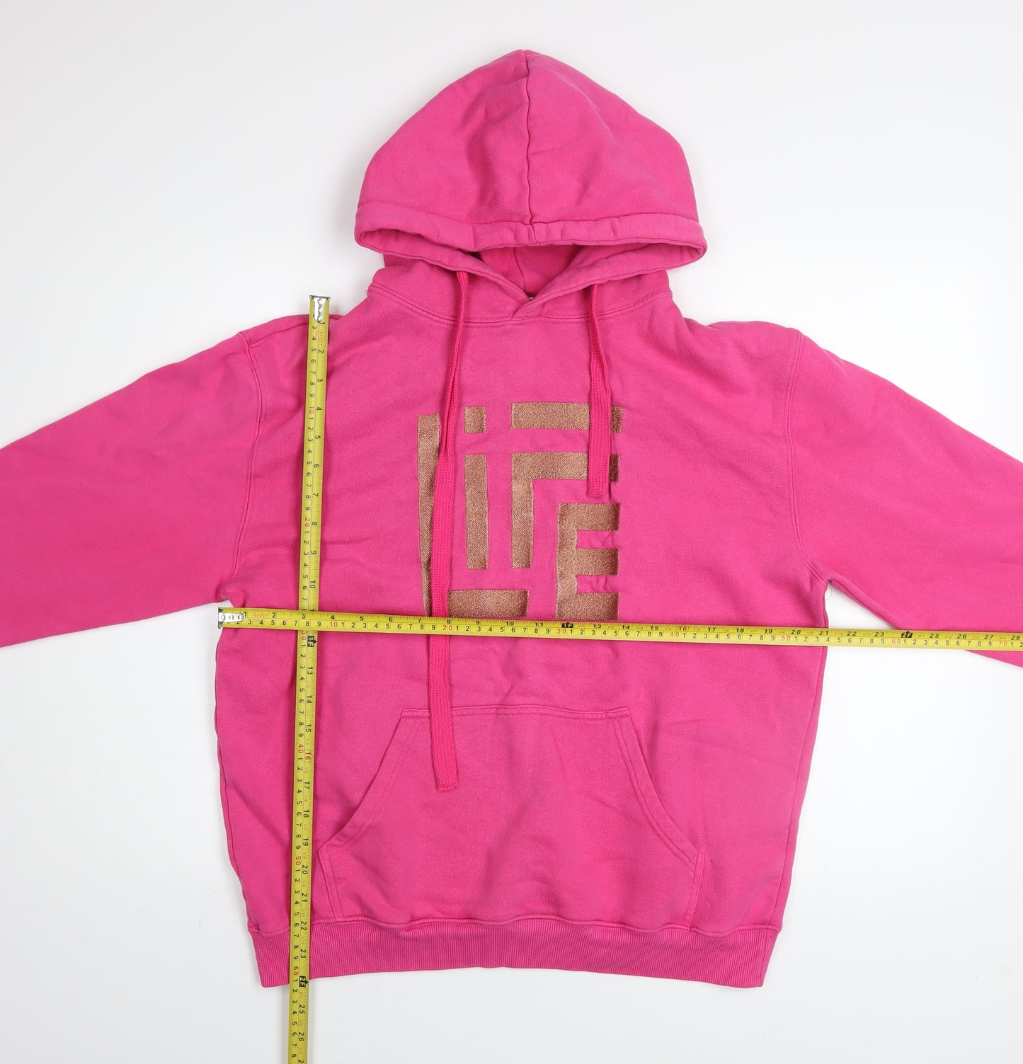 Acti Life Women's Pink Pullover Hoodie Large Cotton Blend