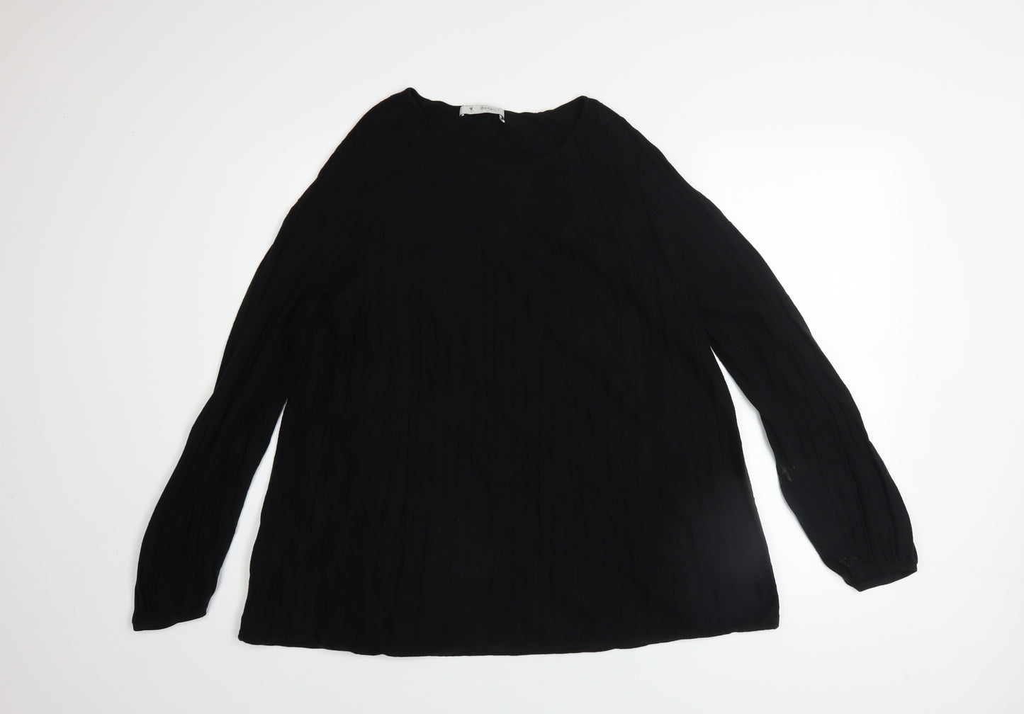 Monari Women’s Black Long Sleeve Knit Blouse Size 20