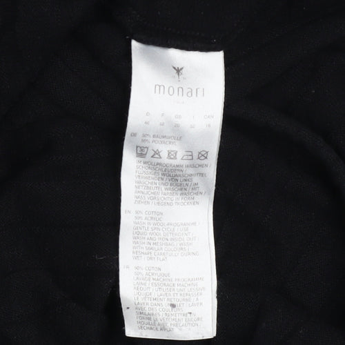 Monari Women’s Black Long Sleeve Knit Blouse Size 20