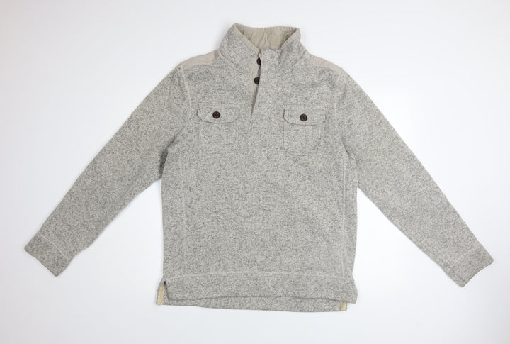 FatFace Men's Grey Henley Sweatshirt M Regular Fit