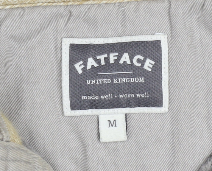 FatFace Men's Grey Henley Sweatshirt M Regular Fit