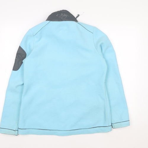 K-Way Women Blue Full Zip Fleece Jacket Size M Polyester Outdoor Hiking