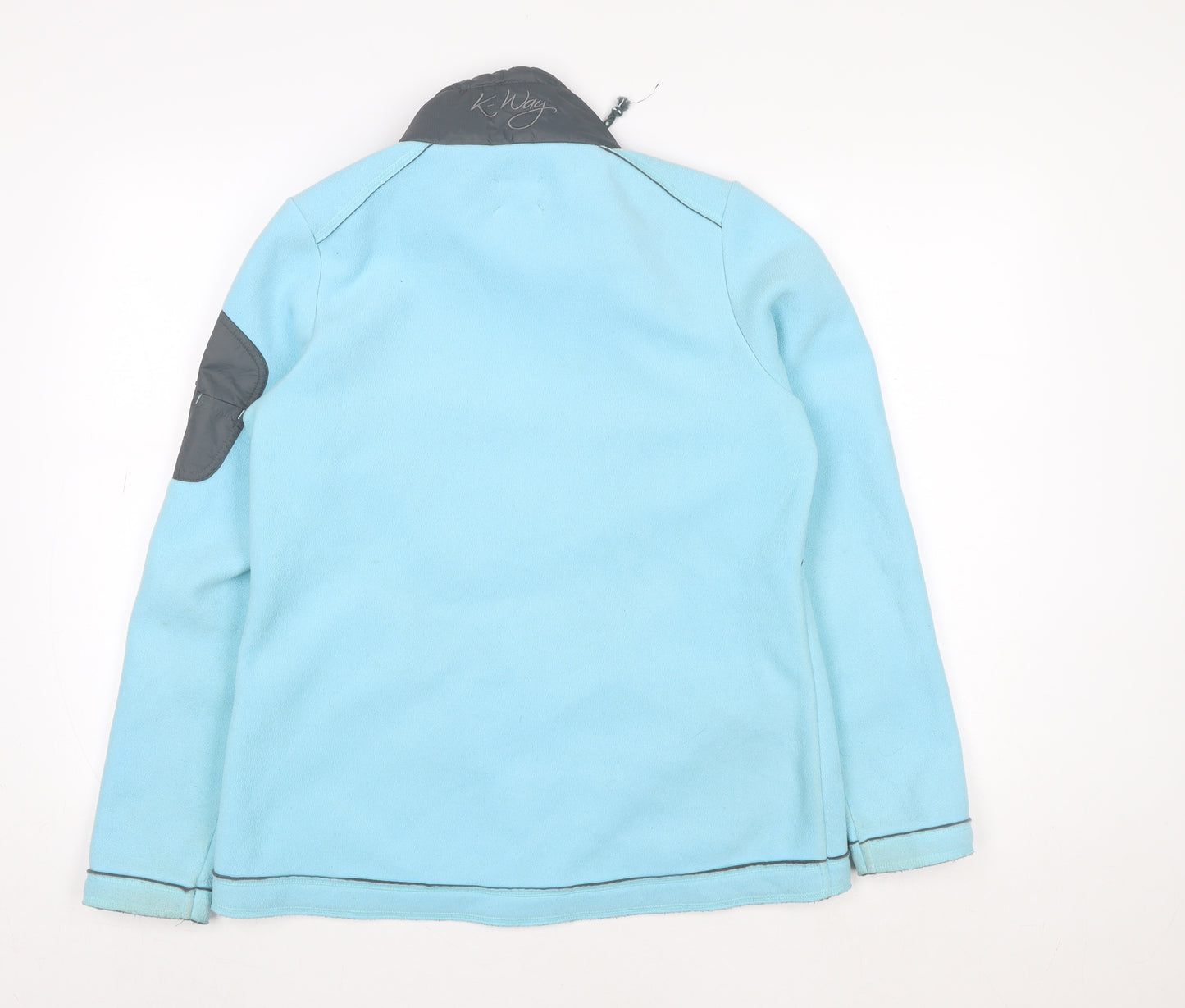 K-Way Women Blue Full Zip Fleece Jacket Size M Polyester Outdoor Hiking