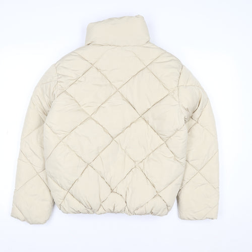 New Look Women Beige Size 8 Quilted Puffer Jacket