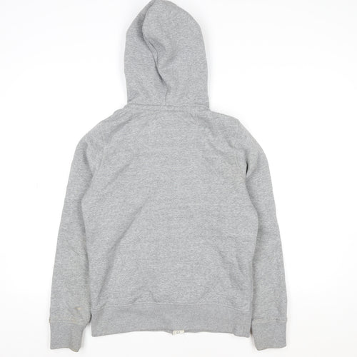 Jack Wills Women’s Grey Hooded Full Zip Jersey Jacket Size 8