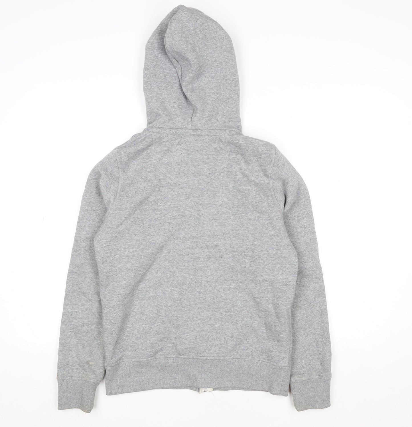 Jack Wills Women’s Grey Hooded Full Zip Jersey Jacket Size 8