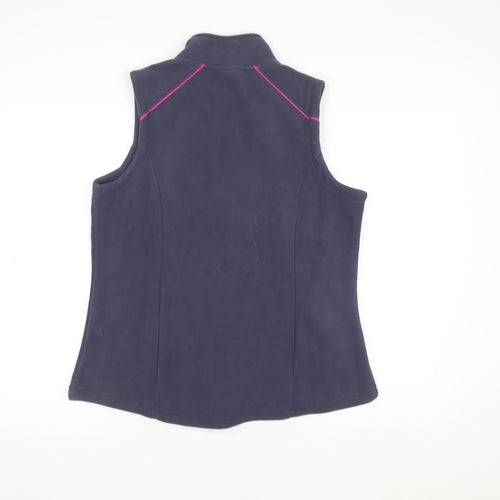 Jeep Womens Purple Fleece Zip Waistcoat Bodywarmer Size M