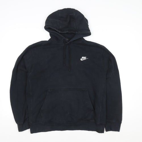 Nike Men's Black Pullover Hoodie M Sports Fleece Sweatshirt