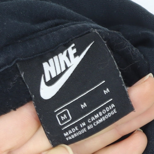 Nike Men's Black Pullover Hoodie M Sports Fleece Sweatshirt