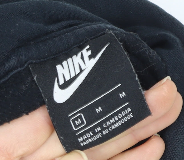 Nike Men's Black Pullover Hoodie M Sports Fleece Sweatshirt