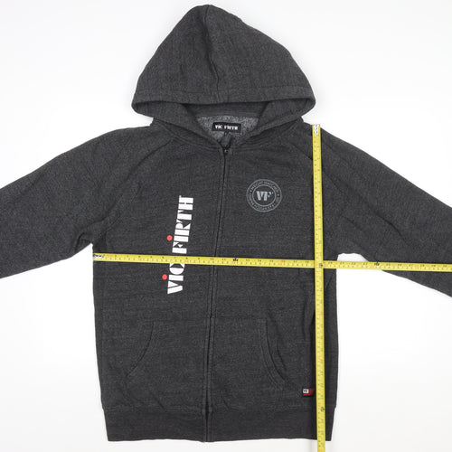 Vic Firth Men's Grey Full Zip Hooded Music Jacket XL
