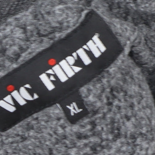 Vic Firth Men's Grey Full Zip Hooded Music Jacket XL